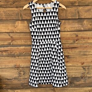 H&M Black and White A-Line Dress - size small